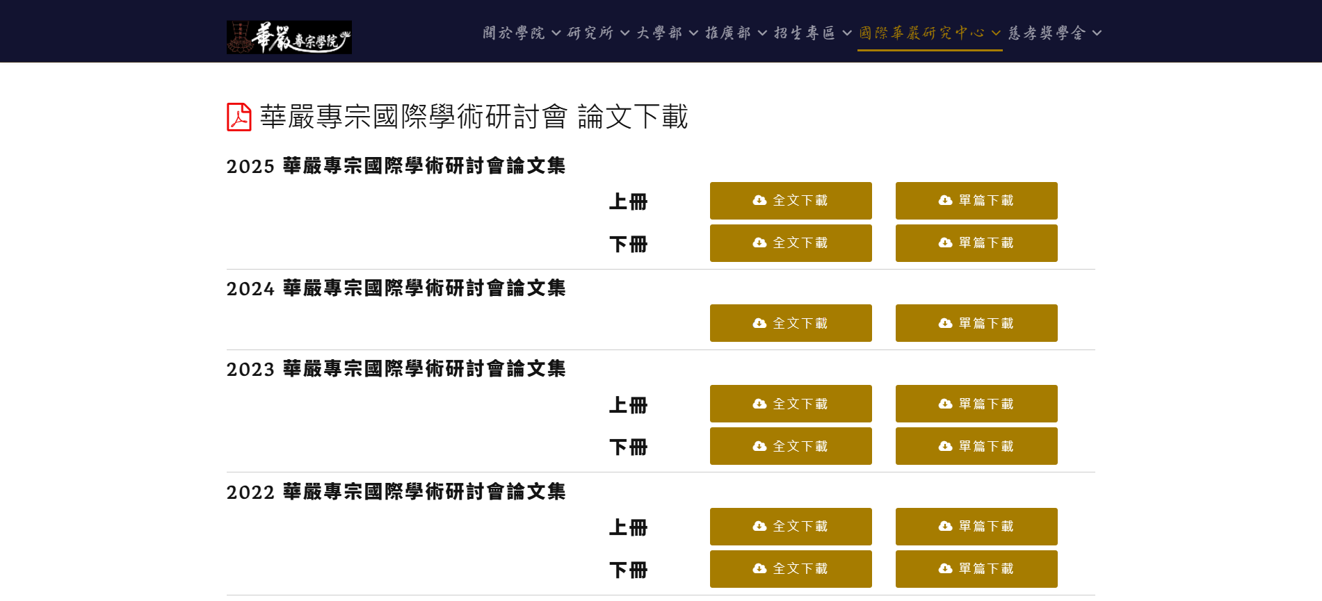 華嚴專宗國際學術研討會論文